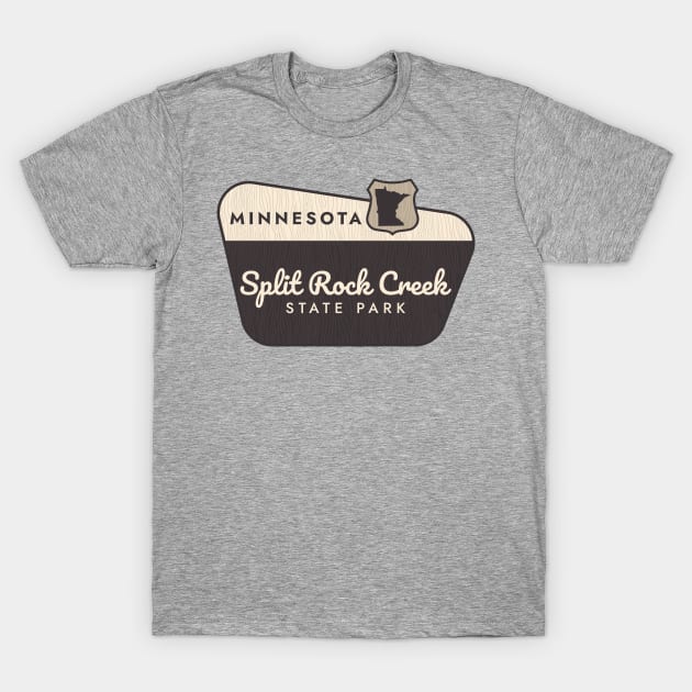 Split Rock Creek State Park Minnesota Welcome Sign T-Shirt by Go With Tammy